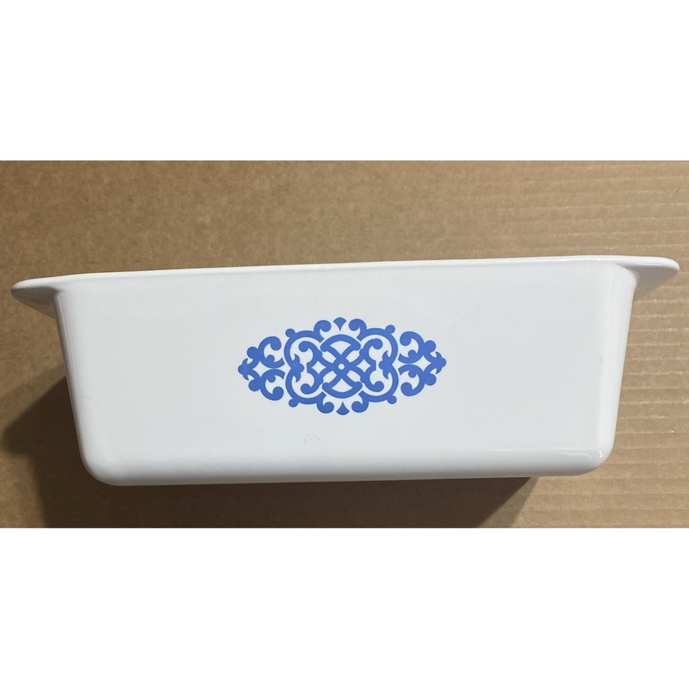 VINTAGE Corning Ware Shell Oil Promo Blue Medallion P-315-B 9"x 5"x3" Loaf Pan